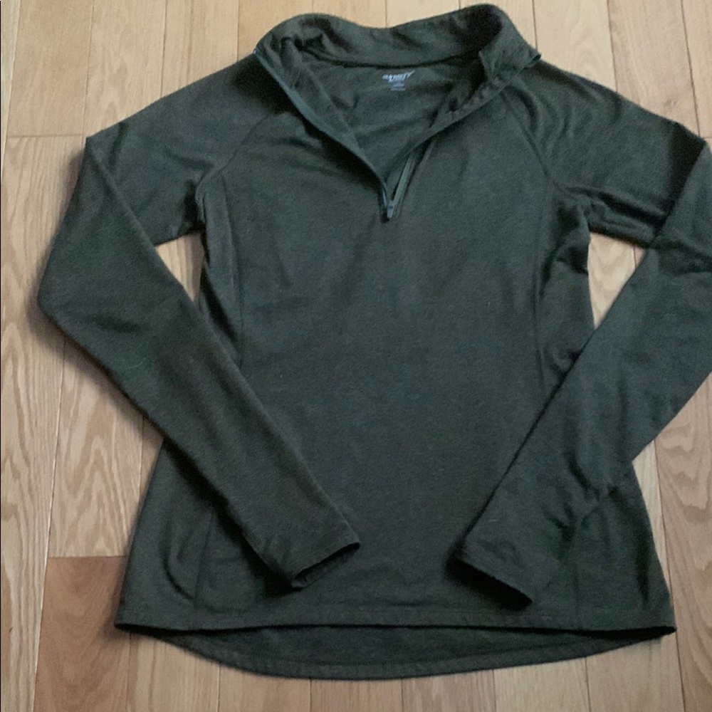 Old Navy Green Fitted Polo Sweatshirt
